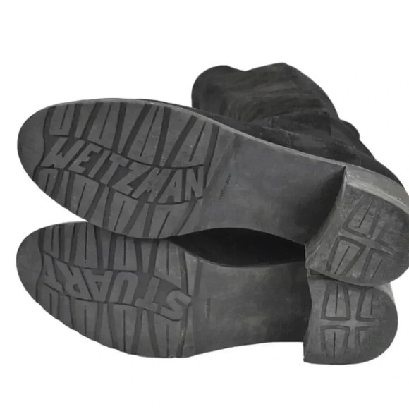 Stuart Weitzman Reserve Over the Knee Suede Boots Black Suede Size 5.5 - Picture 9 of 13